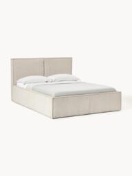 Upholstered Corduroy Bed Dream with Storage Space