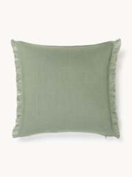 Linen Cushion Cover Luana with Fringes - thumbnail 1