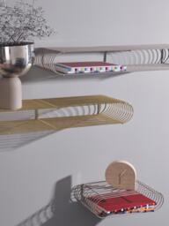 Metal Wall Shelf Curva, W 80 cm - thumbnail 3