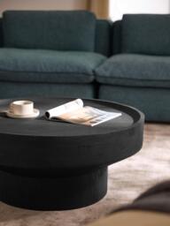 Round Mango Wood Coffee Table Benno - thumbnail 8