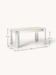 Dining Table Georgia with Glass Top, in various sizes - thumbnail 9