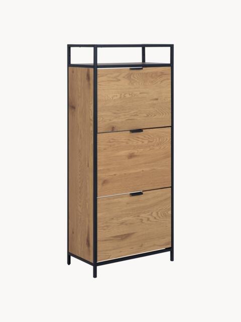 Wooden Shoe Cabinet Seaford with Folding Compartments - image 1
