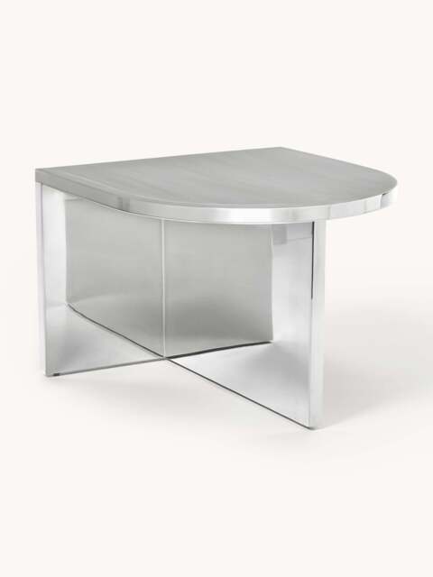 Oval Metal Coffee Table Leander - image 1