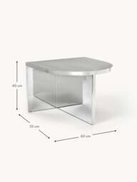 Oval Metal Coffee Table Leander - thumbnail 9