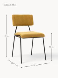 Corduroy Upholstered Chairs Mats, Set of 2 - thumbnail 7