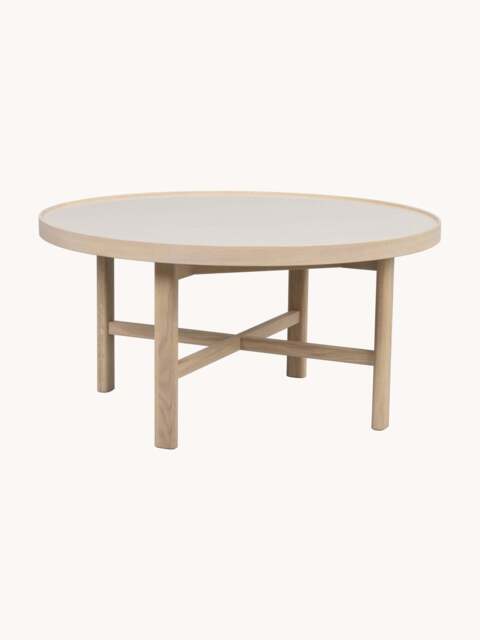Round Oak Wood Coffee Table Marsden, Ø 90 cm - image 1