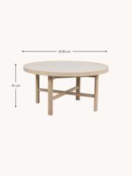 Round Oak Wood Coffee Table Marsden, Ø 90 cm - thumbnail 9