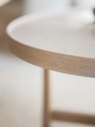 Round Oak Wood Coffee Table Marsden, Ø 90 cm - thumbnail 3