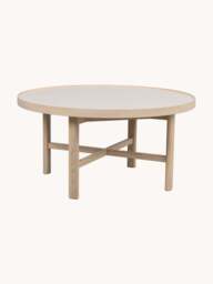 Round Oak Wood Coffee Table Marsden, Ø 90 cm - thumbnail 1