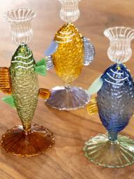 Handmade Borosilicate Candle Holder Fish - thumbnail 2