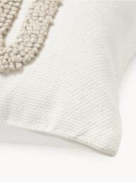 Embroidered Cotton Cushion Cover Vahid with a High-Low Texture - thumbnail 4