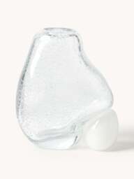 Glass Vase Nicky with Air Bubbles, H 20 cm