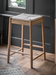 Handmade Oak Wood Counter Stool Eton - thumbnail 2