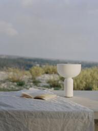 Small Portable Marble LED Table Lamp Kizu, Dimmable - thumbnail 2