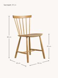 Handmade Oak Wood Dining Chair J46 - thumbnail 4