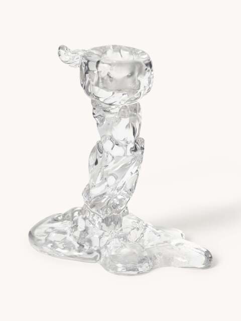 Handmade Glass Candle Holder Drip - image 1