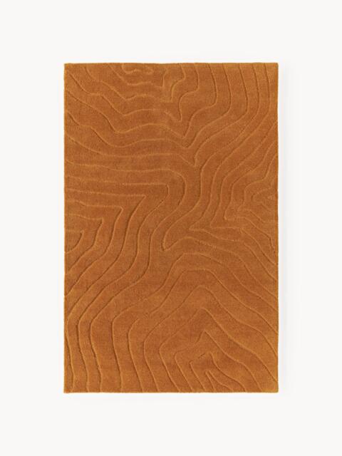 High-Low Wool Rug Aaron, Hand-Tufted - image 1