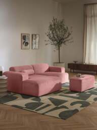 XL Corduroy Ottoman Melva, W 116 x D 42 cm - thumbnail 9