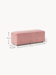 XL Corduroy Ottoman Melva, W 116 x D 42 cm - thumbnail 6