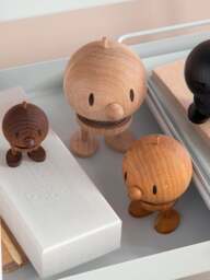 Oak Wood Decorative Object Bumble, H 8 cm - thumbnail 3