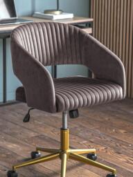 Velvet Desk Chair Murray, Adjustable Height - thumbnail 2