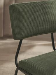 Upholstered Corduroy Chairs Mats, Set of 2 - thumbnail 8