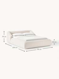 Upholstered Bouclé Bed Sofia - thumbnail 9