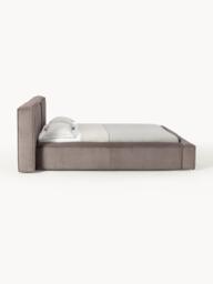 Upholstered Corduroy Bed Lennon with Storage Space - thumbnail 4