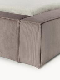 Upholstered Corduroy Bed Lennon with Storage Space - thumbnail 7