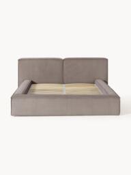 Upholstered Corduroy Bed Lennon with Storage Space - thumbnail 5