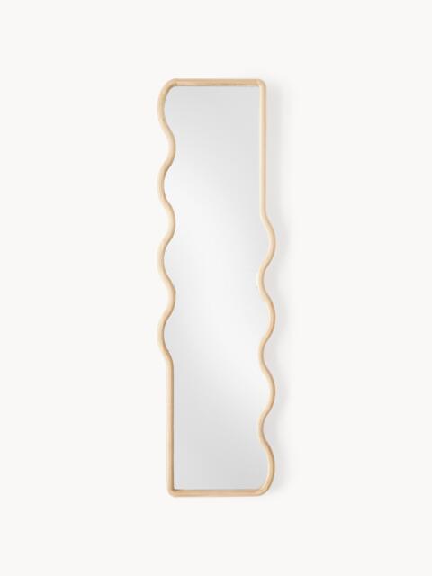 Wavy Wooden Full-Length Wall Mirror Stream - image 1