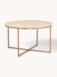 Round Coffee Table Antigua with Marble Effect Glass Top