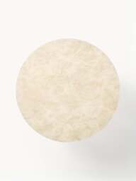 Round Coffee Table Antigua with Marble Effect Glass Top - thumbnail 4