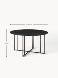 Round Mango Wood Dining Table Luca, in various sizes - thumbnail 6