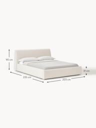 Upholstered Bouclé Bed Cloud with Storage Space - thumbnail 8