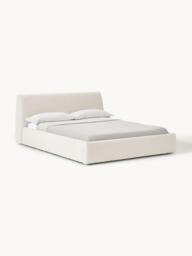 Upholstered Bouclé Bed Cloud with Storage Space
