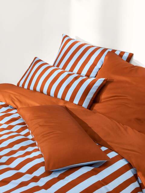 Striped Cotton Sateen Duvet Cover Zani
