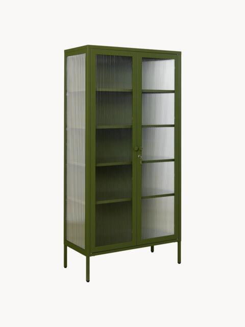 Metal Display Cabinet The Collector with Ribbed Glass - image 1