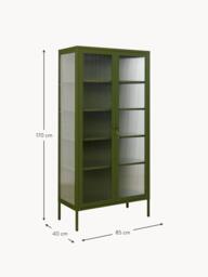 Metal Display Cabinet The Collector with Ribbed Glass - thumbnail 8