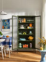 Metal Display Cabinet The Collector with Ribbed Glass - thumbnail 7