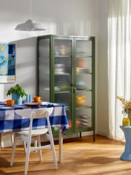 Metal Display Cabinet The Collector with Ribbed Glass - thumbnail 2