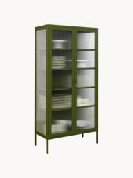 Metal Display Cabinet The Collector with Ribbed Glass - thumbnail 3