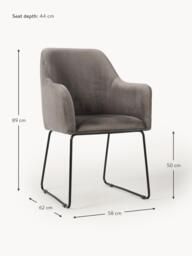 Velvet Armchair Isla - thumbnail 6