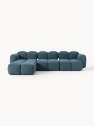 Bouclé Modular Sofa Tayla (4-seater) with Ottoman (left/right)
