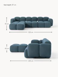 Bouclé Modular Sofa Tayla (4-seater) with Ottoman (left/right) - thumbnail 8