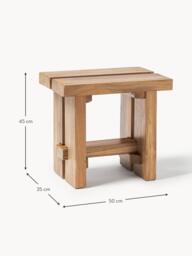 Teak Wood Stool Hugo - thumbnail 9
