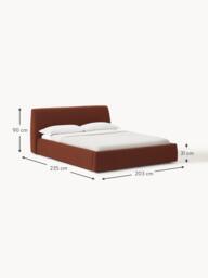 Upholstered Bouclé Bed Cloud with Storage Space - thumbnail 7