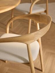 Ash Wood Dining Chair Camille with Seat Cushion - thumbnail 9