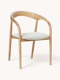 Ash Wood Dining Chair Camille with Seat Cushion
