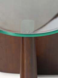 Round Wooden Side Table Miya with Glass Top - thumbnail 5